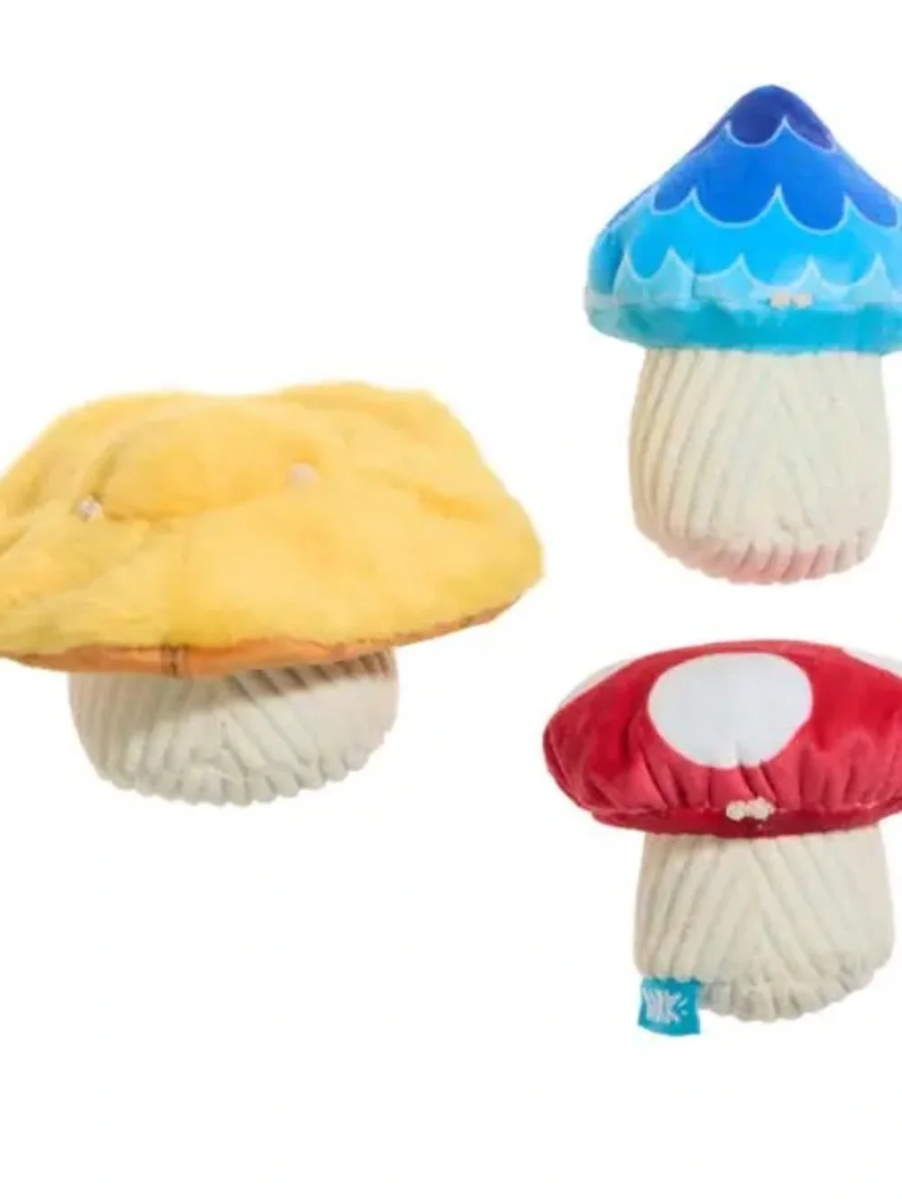 Bark Great Outdoors Plush Dog Toy Set - Blue, Yellow & Red, NWT